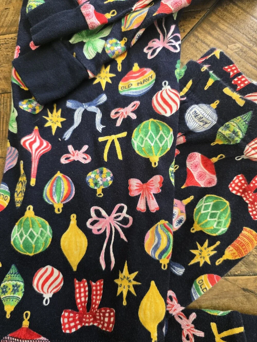 Old Navy Navy Kids Holiday Ornament Pajama Set